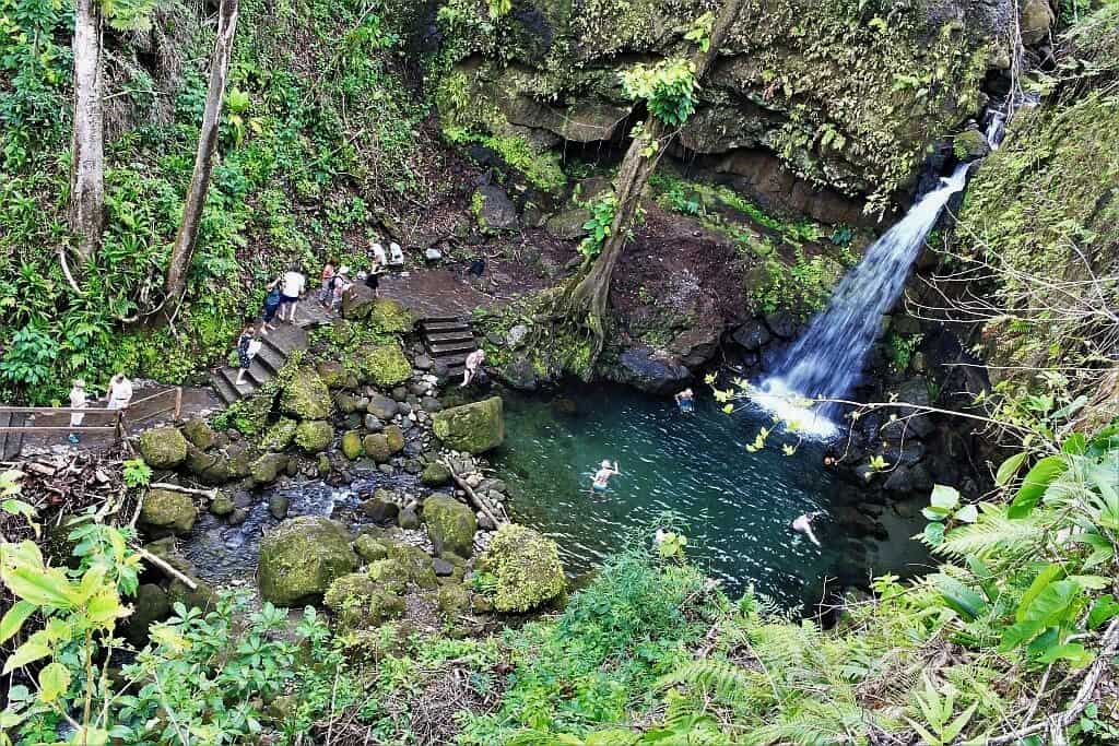 Wyspa Dominika Emerald Pool z gory