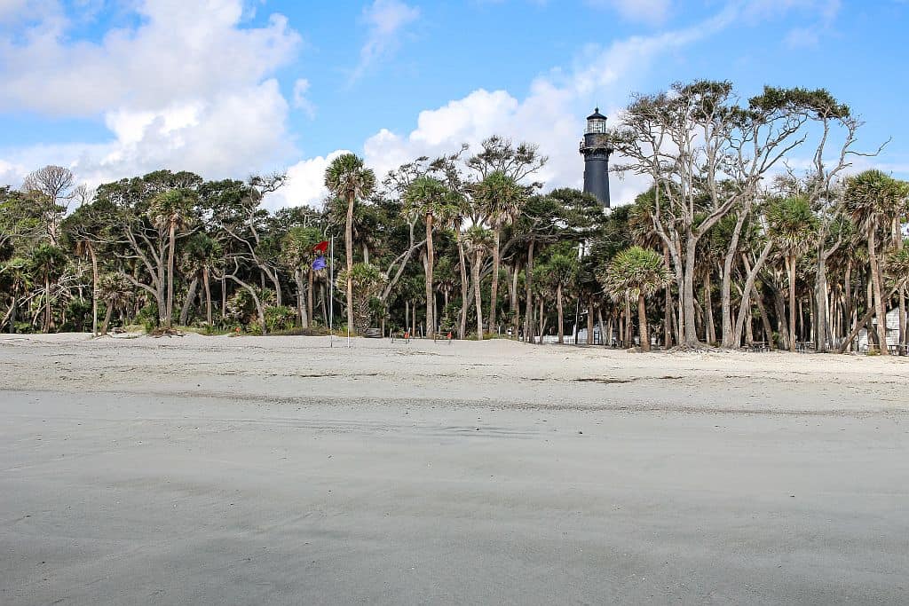 Forrest Gump z Beaufort 9 Hunting Island – latarnia morska filmowa dzungla z Forresta Gumpa