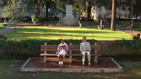 Forrest Gump z Beaufort 17 Savannah scena z Forrest Gump
