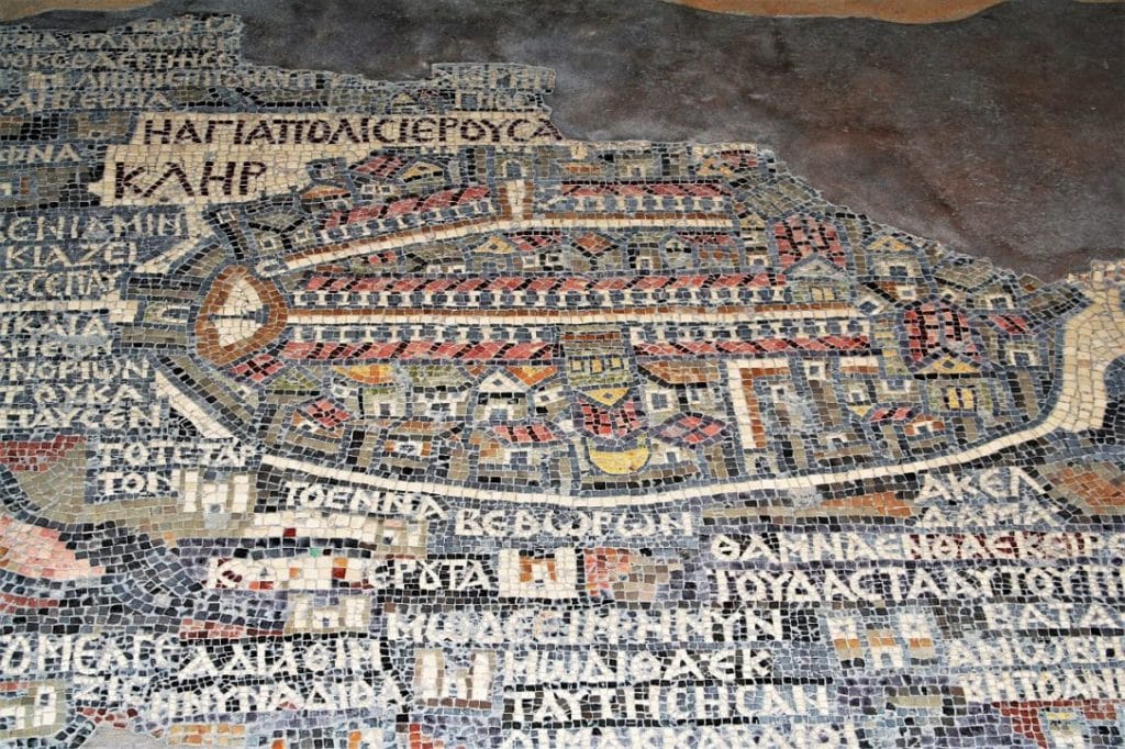 Zamek Al-Karak, twierdza Heroda i mapa z Madaby 21 Jordania. Madaba