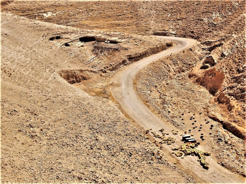 Zamek Al-Karak, twierdza Heroda i mapa z Madaby 12 Mukawir. Morze Martwe,