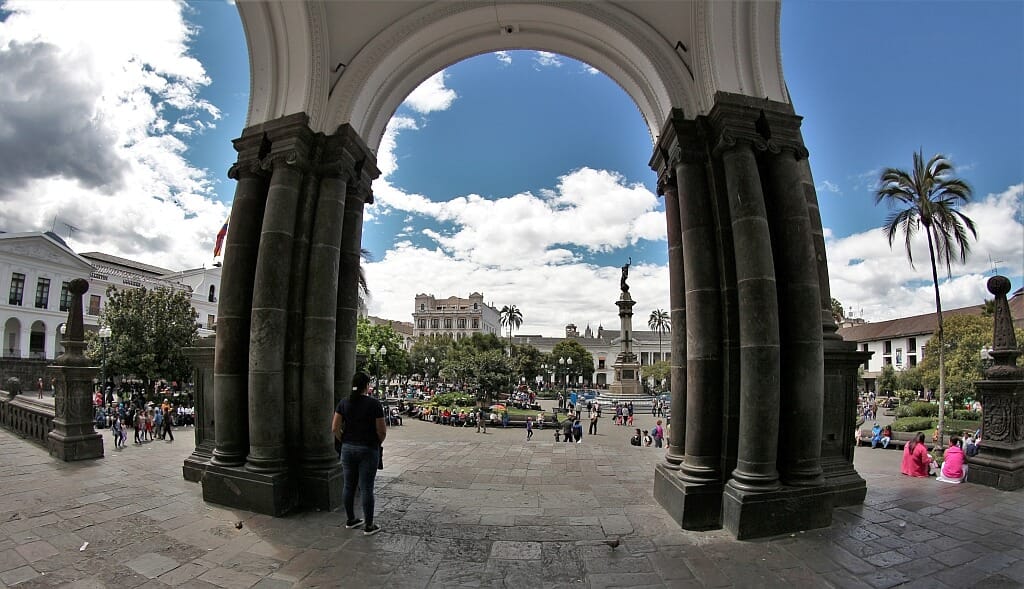 Quito przed Palacem Prezydenckim