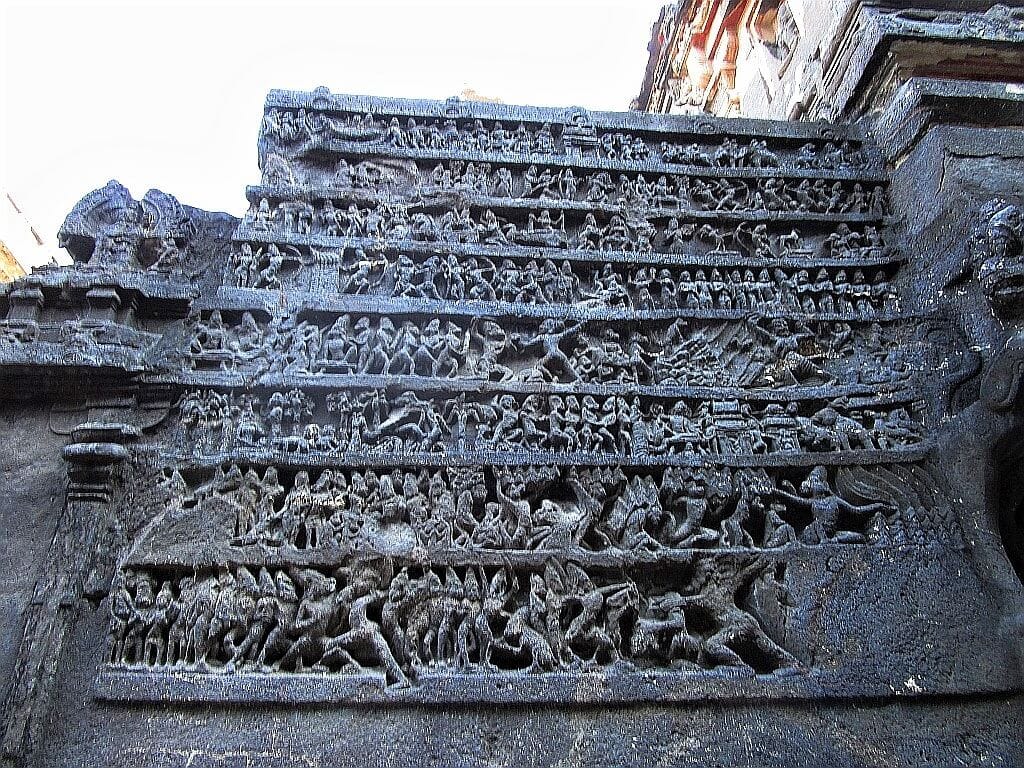 ornamenty w jaskini ellora