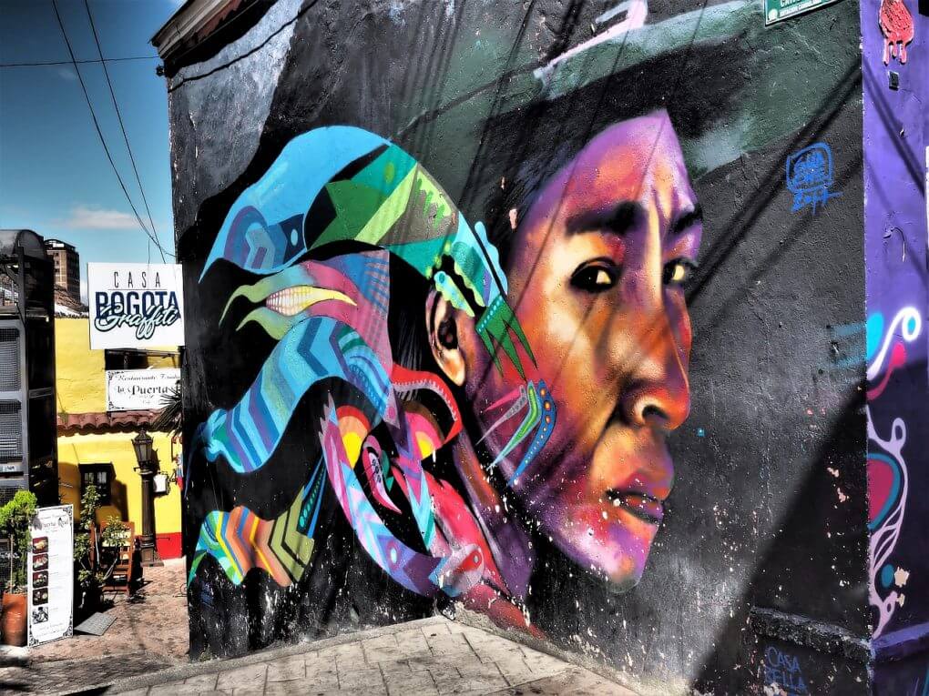 Bogota la Candelaria mural Kolumbia