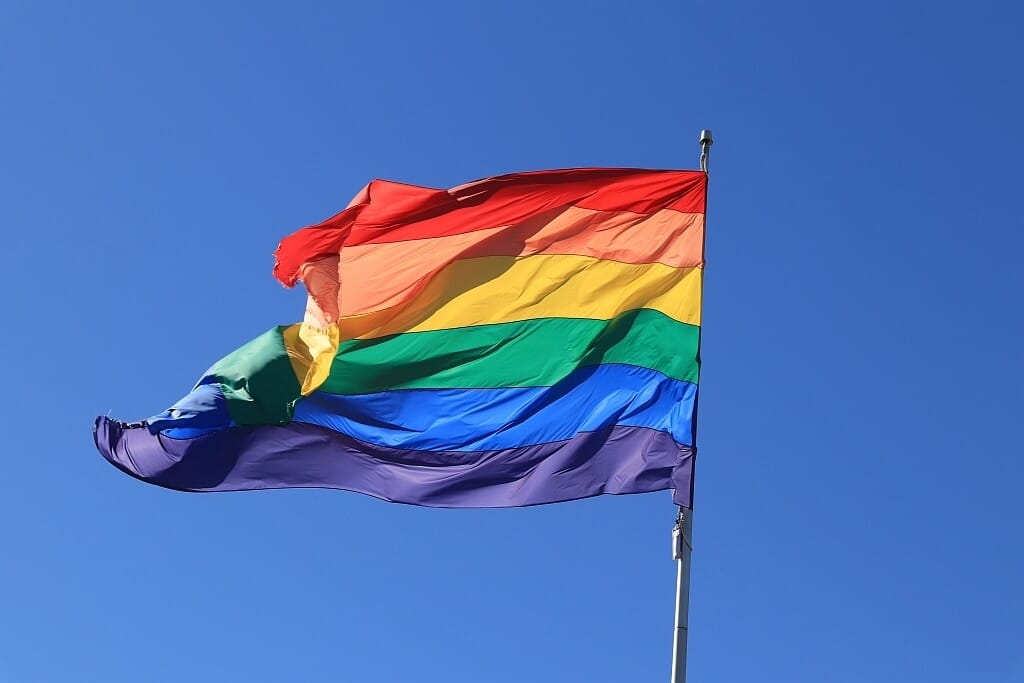 San Francisco Castro rainbow flag