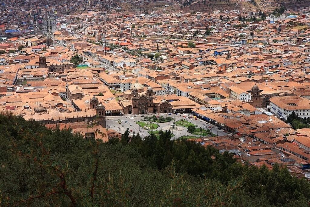 widok na Plaza de Armas cusco