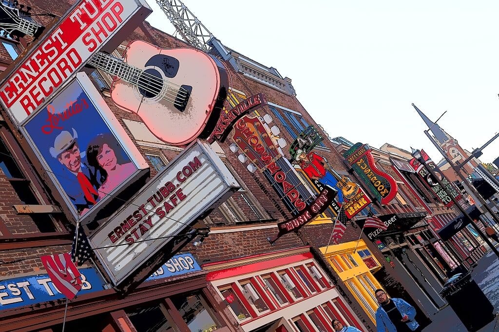Nashville ulica Broadway w dzien
