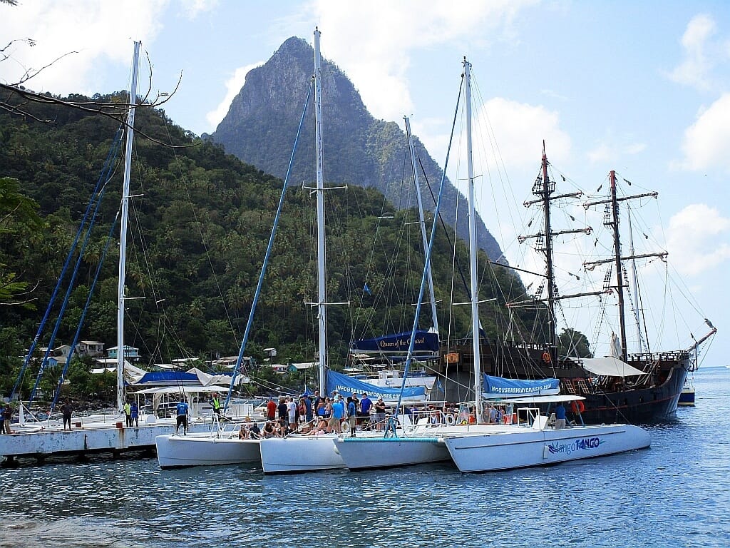 Saint Lucia Soufriere. Pitons
