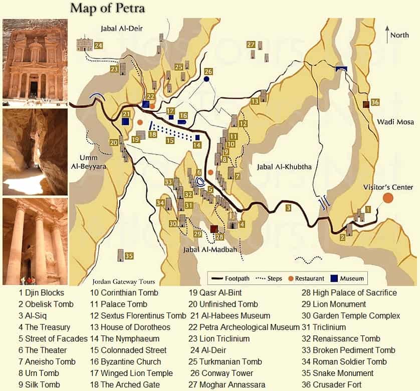 Petra w Jordanii. Starożytne miasto Nabatejczyków 18 plan zwiedzania Petry