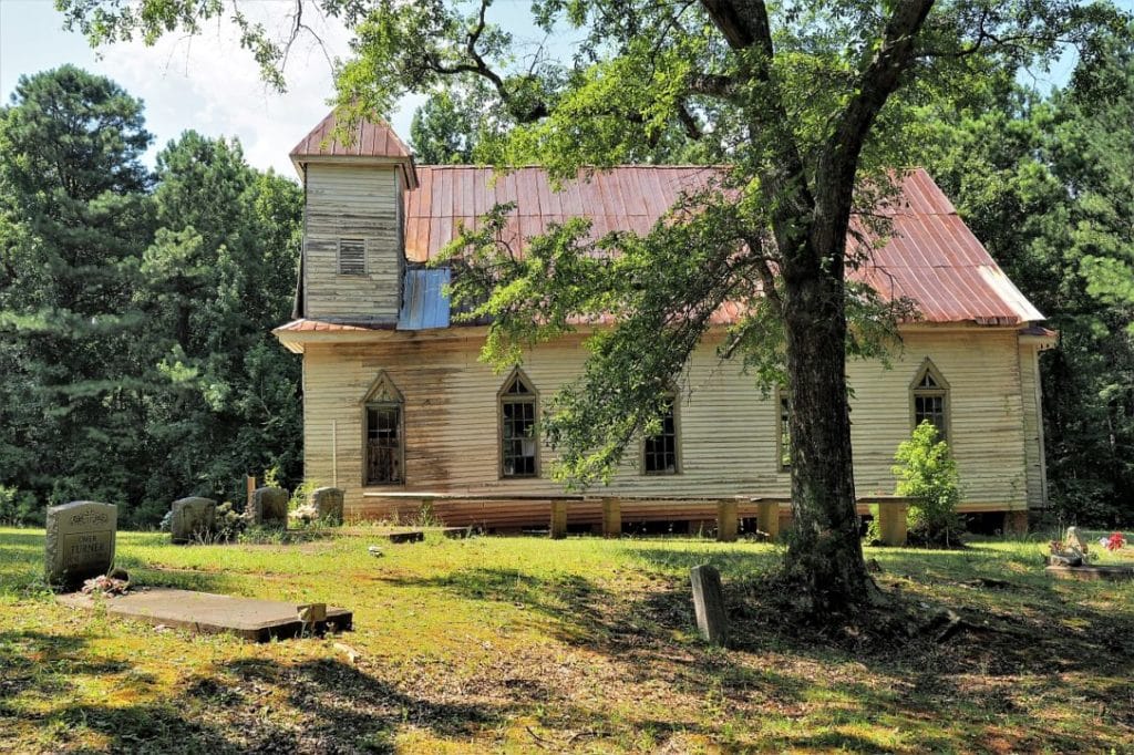 amerykanskie miasteczka drewniany kosciol antioch