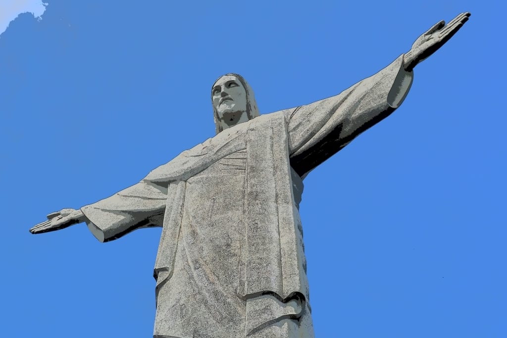 statua chrystusa odkupiciela w rio de janeiro twarz