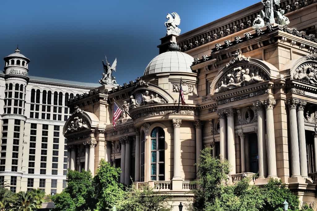 las vegas fasada hotelu paris