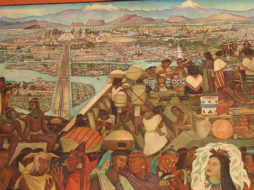 Mexico City i imperium Azteków - Tenochtitlan 2 The Great Tenochtitlan detail 3 1