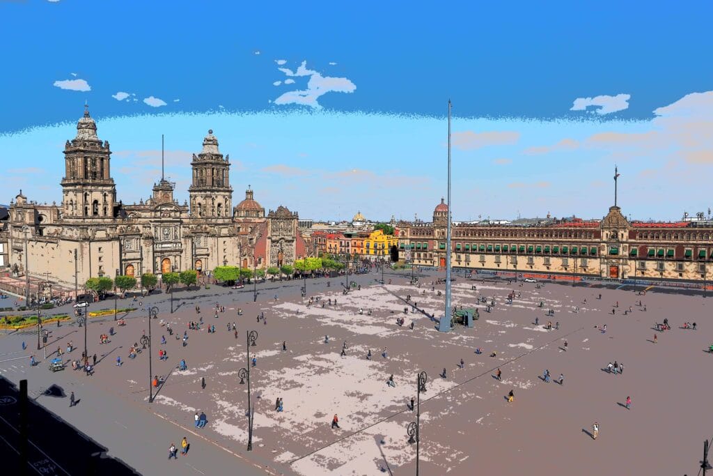 Mexico City i imperium Azteków - Tenochtitlan 3 Mexico City Zocalo 1024x683 1