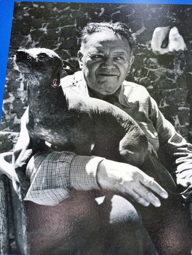 diego w ogrodzie Frida Kahlo Casa Azul