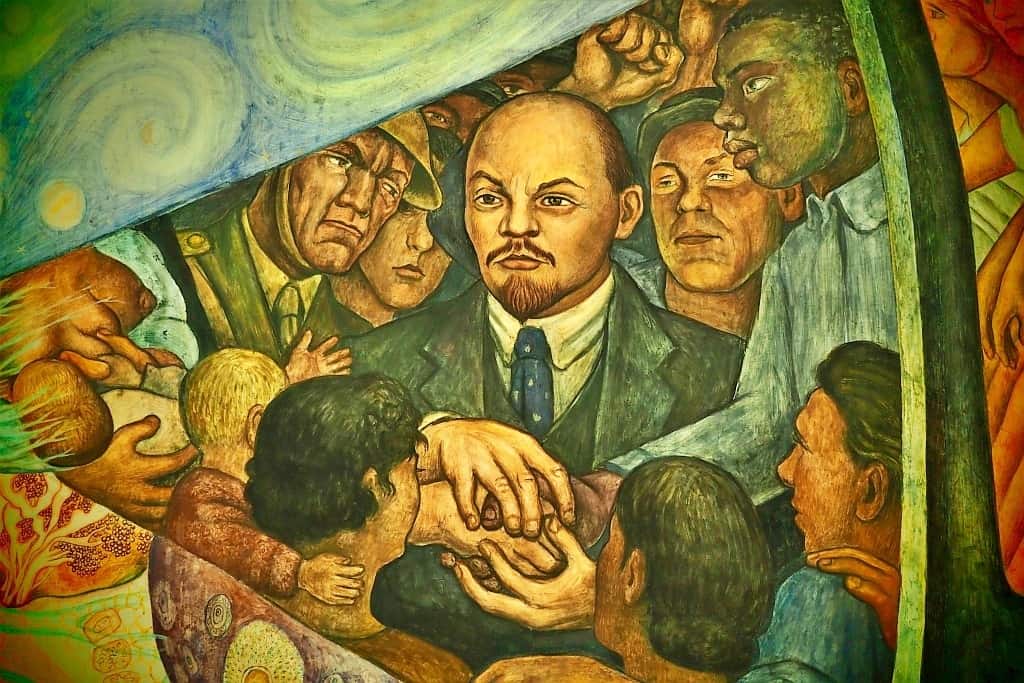 Murale Diego Rivera Czlowiek kontrolujacy wszechswiat. Lenin