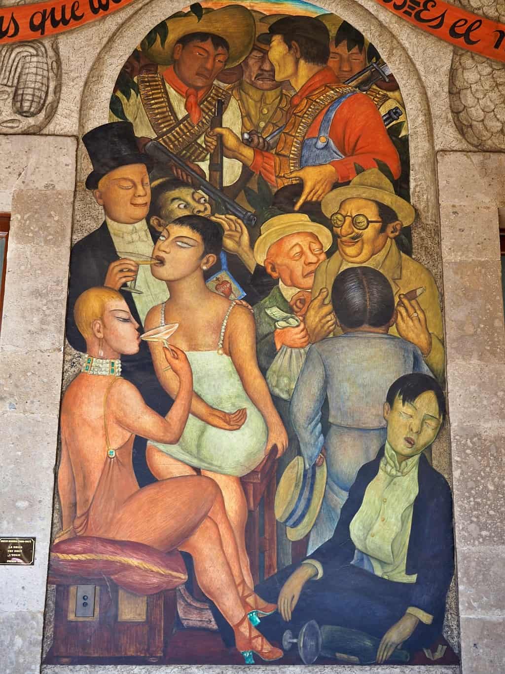 Murale Diego Rivera la Secretaria de Educacion Publica.la orgia