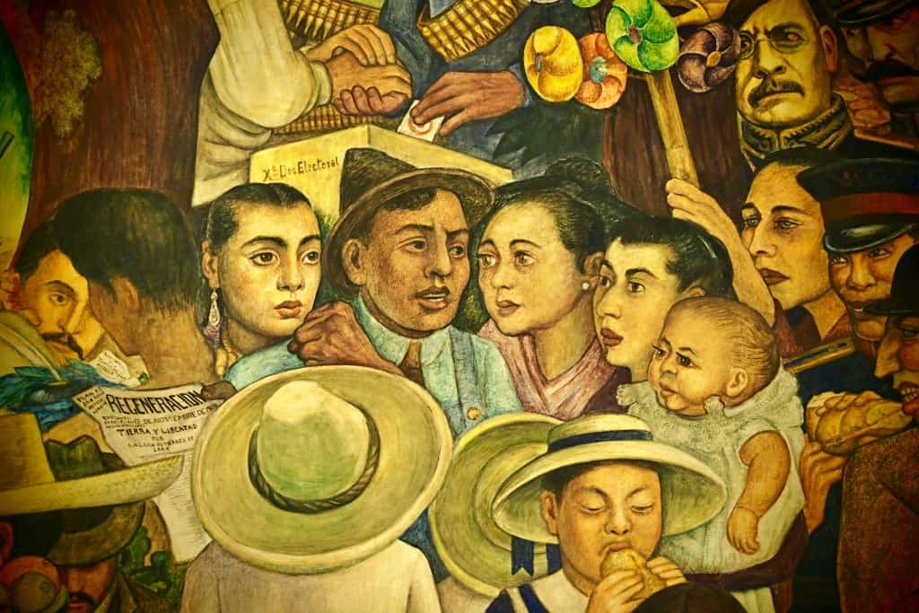 Murale Diego Rivery niedzielne popoludnie