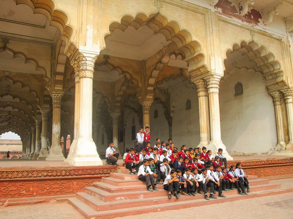 Red Fort Agra dzieci
