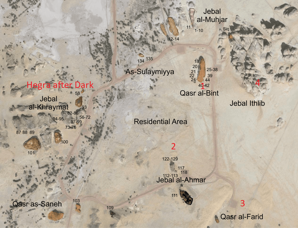mapa wycieczki Hegra