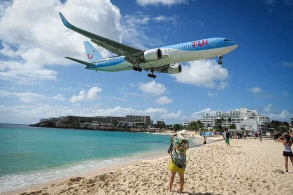 Sint Maarten – samoloty nad plażą