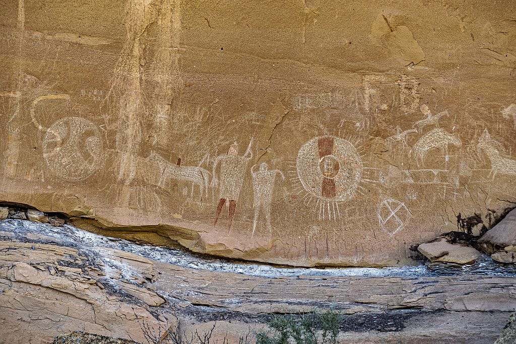 Sego Canyon rock art ute panel 1