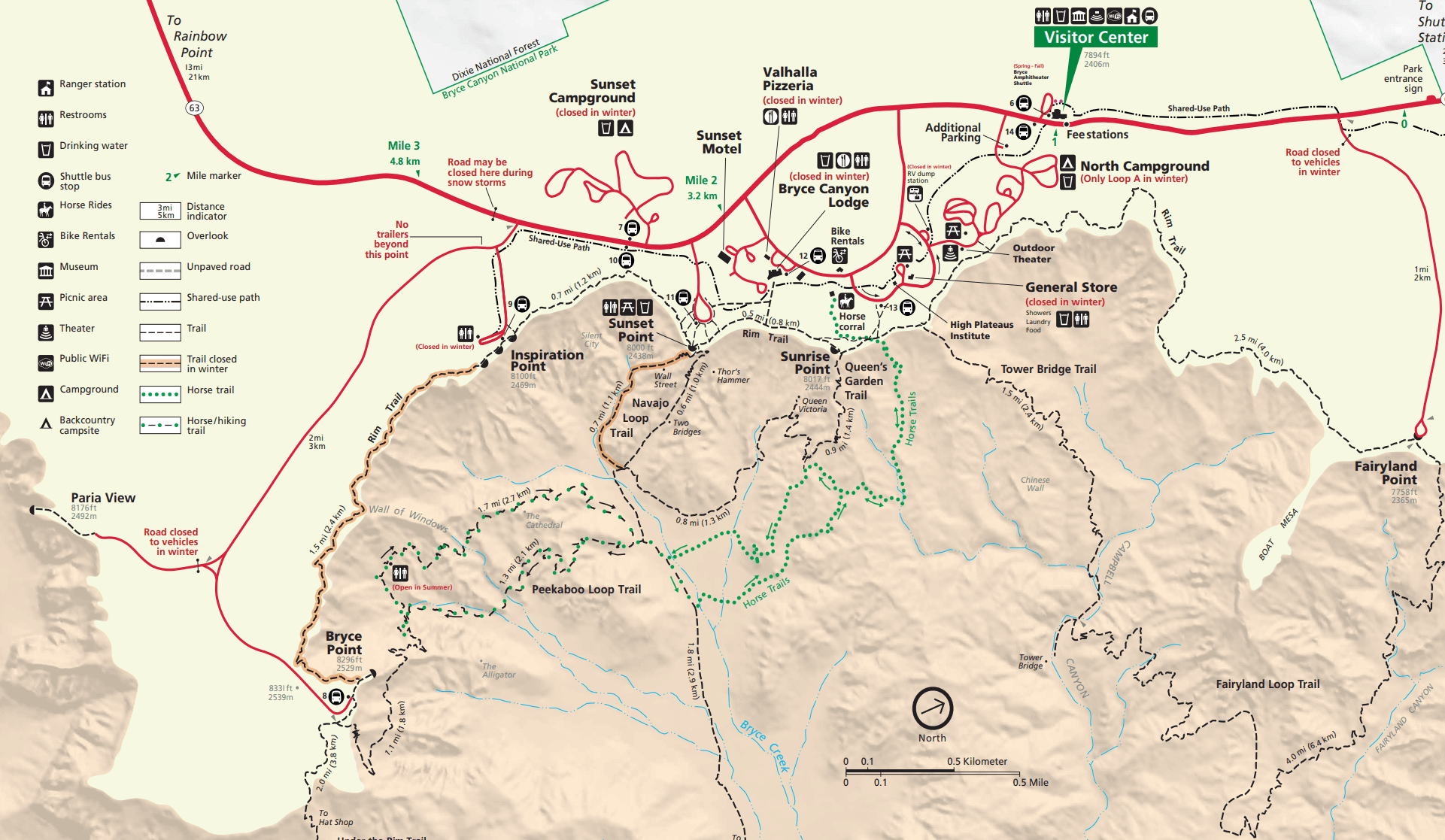 bryce canyon maps