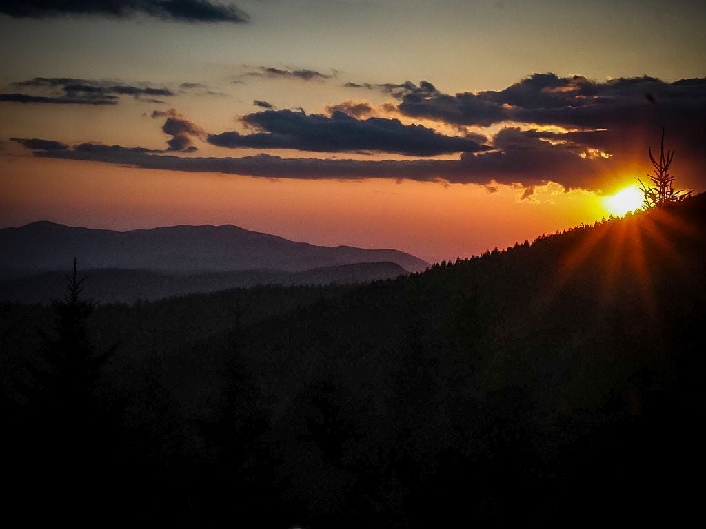 Great Smoky Mountains Kuwohi sunset 2