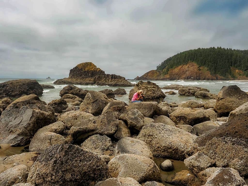 Wybrzeże Oregonu – najpiękniejsze klify i plaże 21 Wybrzeze Oregonu Ecola State Point indian beach glazy na plazy