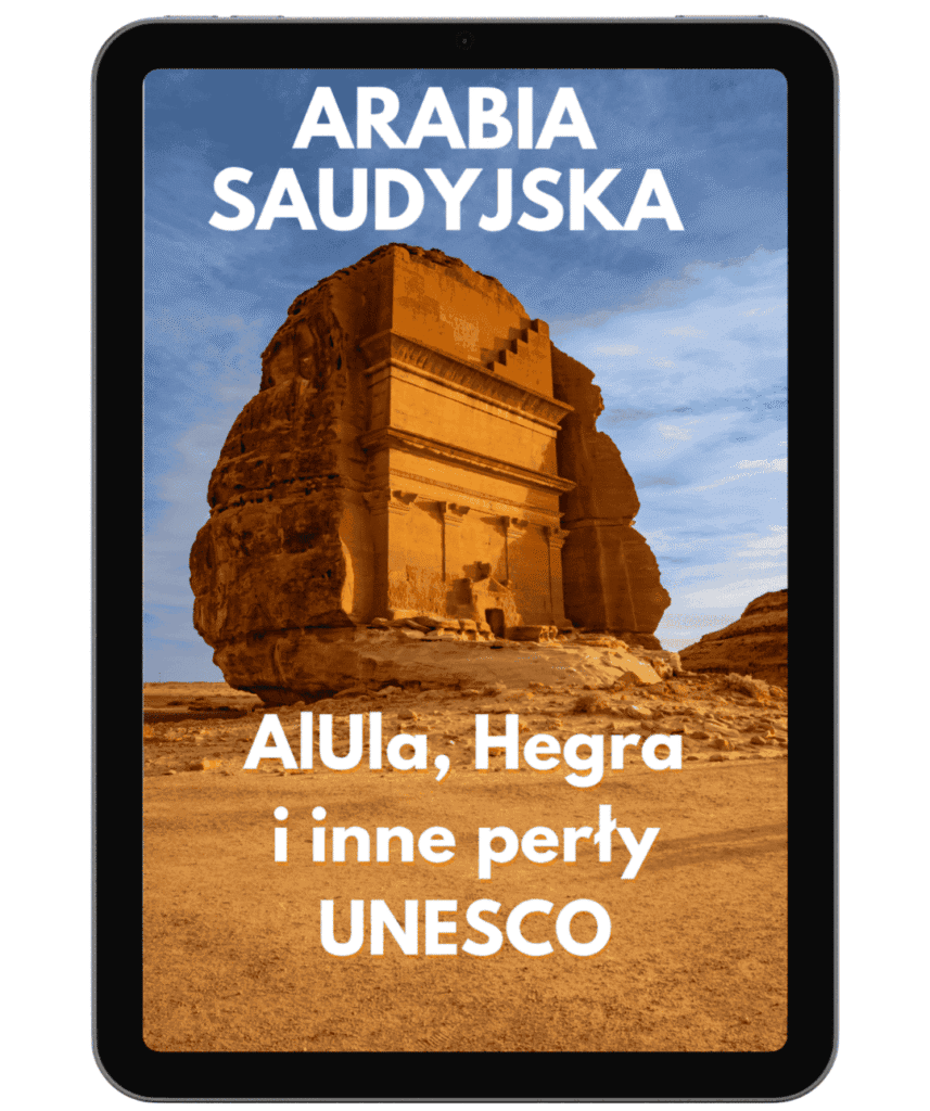Okładka przewodnika po Arabii Saudyjskiej - perły z listy UNESCO