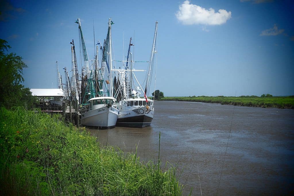lodzie do polowu krewetek na golden isles w georgii