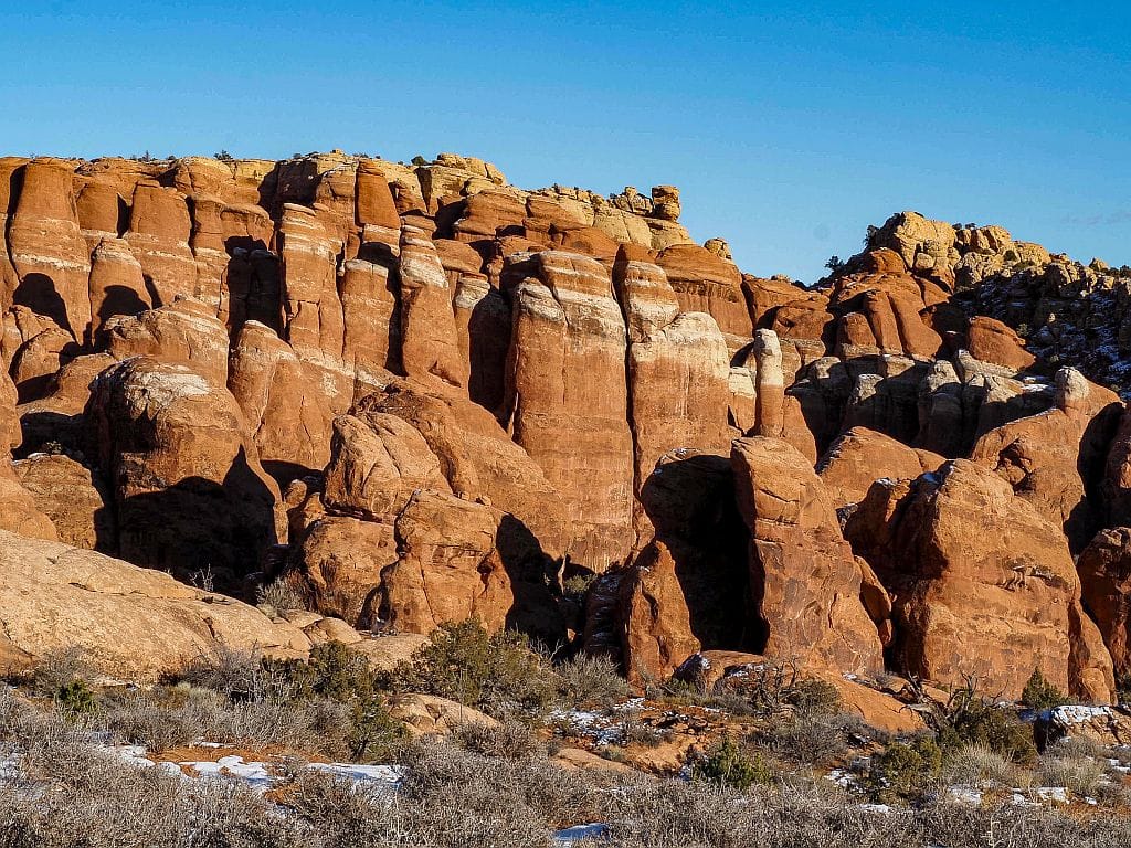 Arches Narional Park Fiery Furnace z punktu widokowego