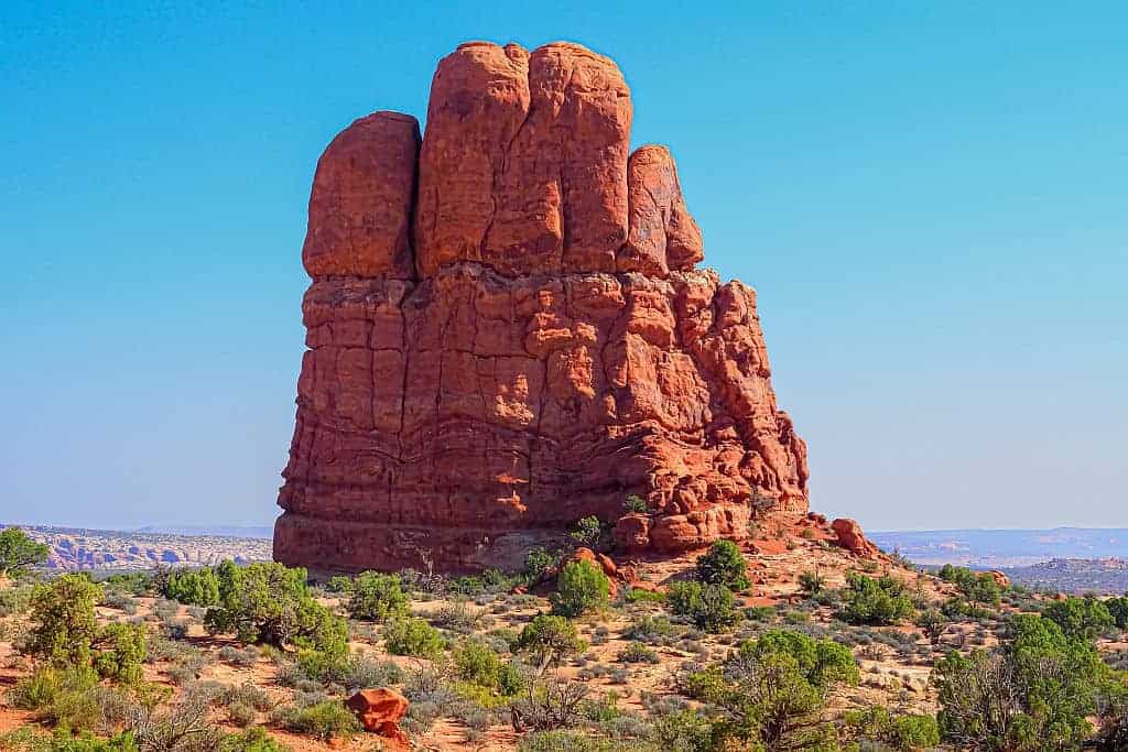 Arches national Park skala obok balanced rock
