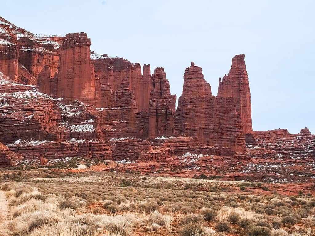 Najciekawsze trasy 4x4 w Moab 23 Fisher Tower Utah okolice Moab 1