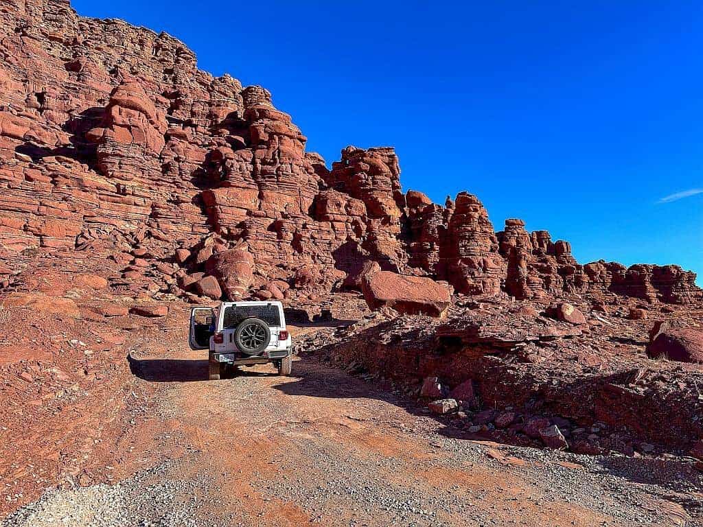 Najciekawsze trasy 4x4 w Moab 29 Kane Creek Road w strone chicken corner 1