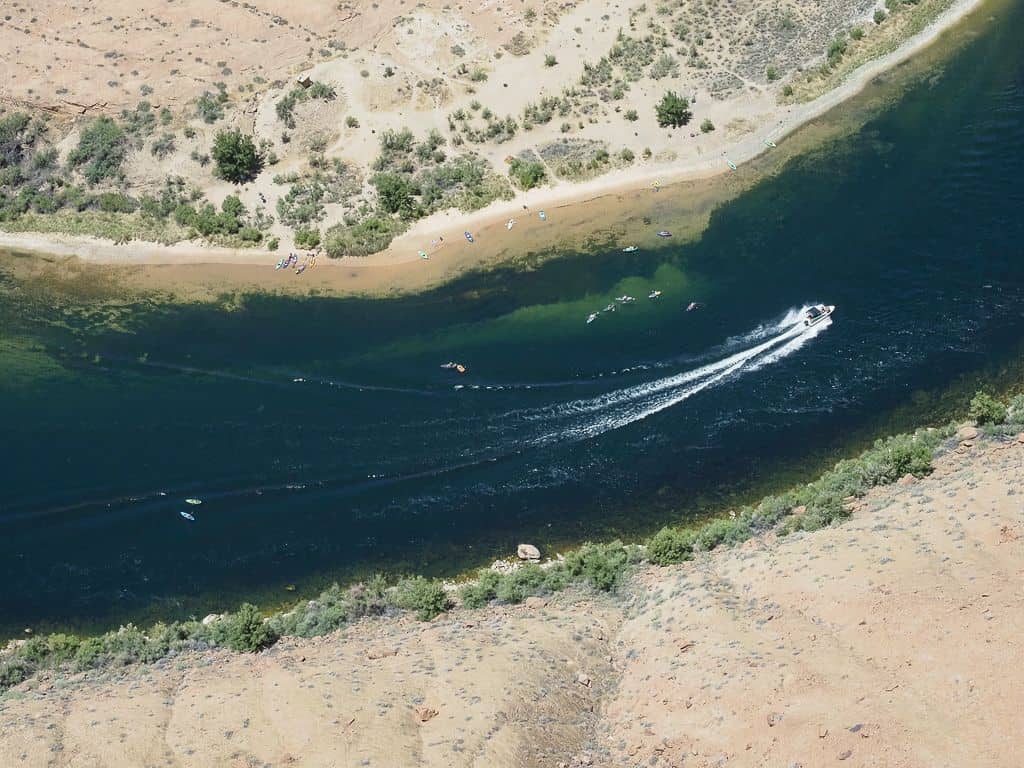 Horseshoe Bend z prywatnego punktu navajo kajaki